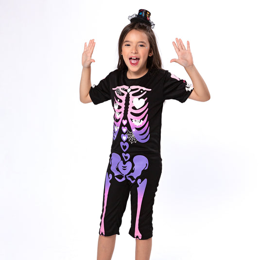 FANTASIA ESQUELETO CURTO MUKKA INFANTIL - H539