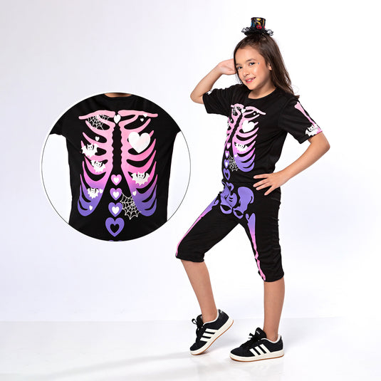 FANTASIA ESQUELETO CURTO MUKKA INFANTIL - H539
