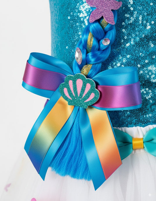 TIARA TRANÇA SEREIA-AZUL