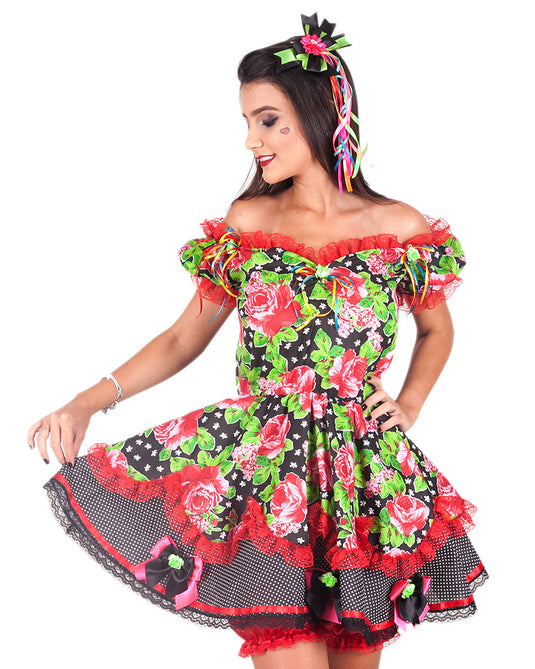 VESTIDO JUNINO VERONY- ADULTO