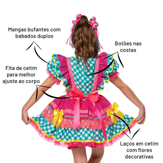 VESTIDO JUNINO CHANTILLY - J2704