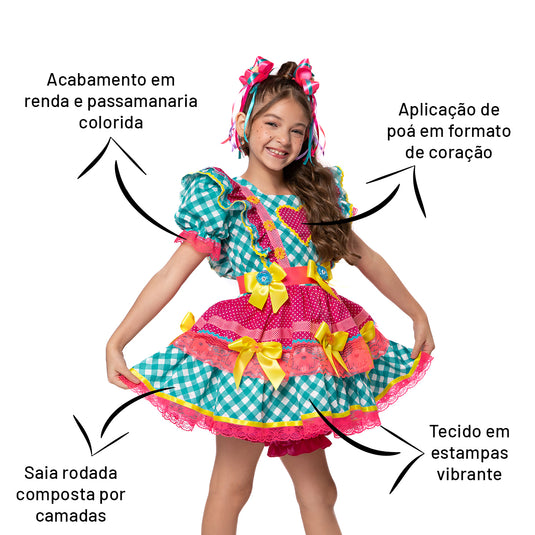 VESTIDO JUNINO CHANTILLY - J2704