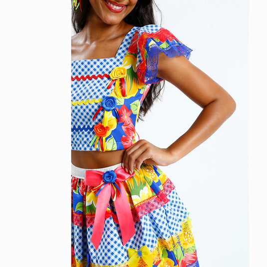 VESTIDO JUNINO FRESY- ADULTO