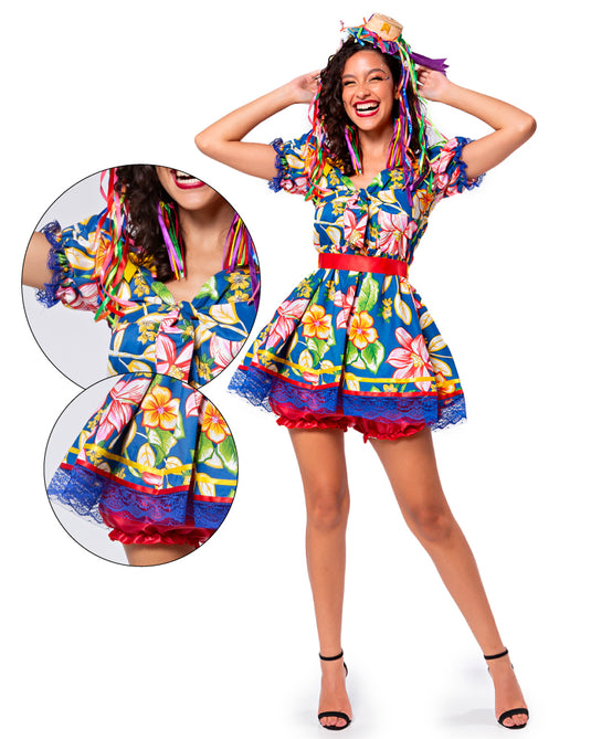 VESTIDOS JUNINO AMARILIS ADULTO - J97011