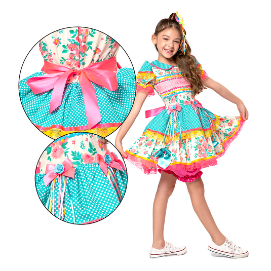 VESTIDO JUNINO CHICLETINHO – J2705