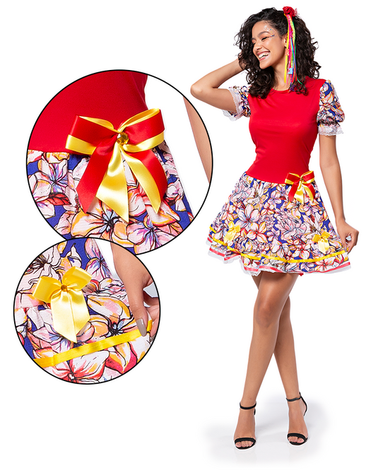 VESTIDO JUNINO MARIA MARTA ADULTO - J1902
