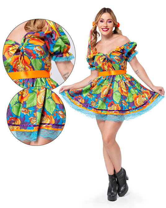 VESTIDOS JUNINO AMARILIS ADULTO - J97011