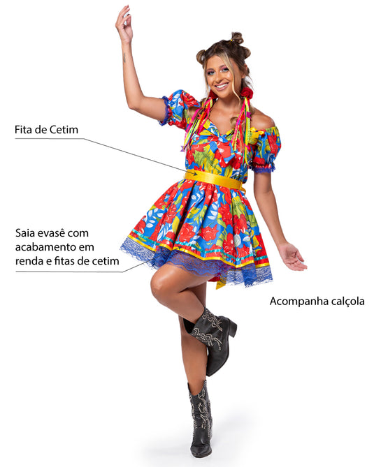 VESTIDOS JUNINO AMARILIS ADULTO - J97011