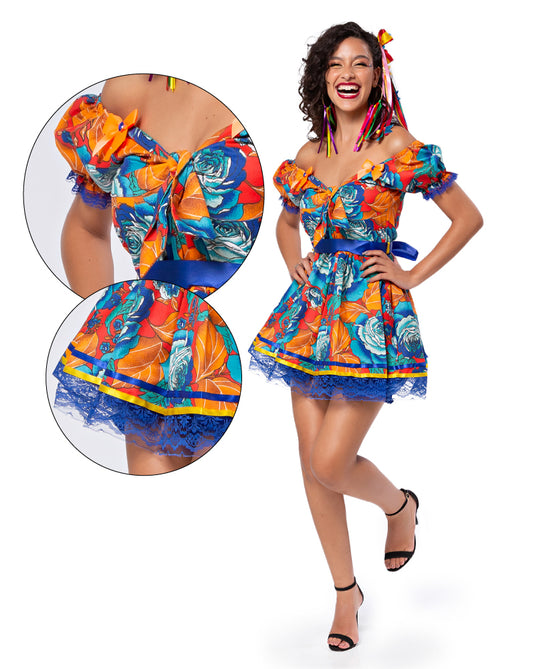 VESTIDOS JUNINO AMARILIS ADULTO - J97011
