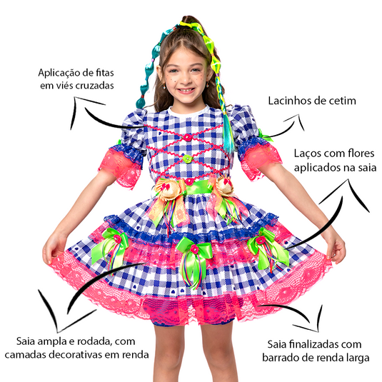 VESTIDO JUNINO BOMBINHA – J2701