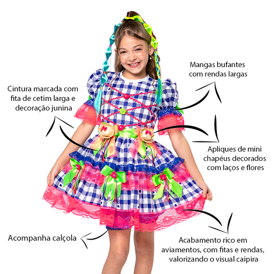 VESTIDO JUNINO BOMBINHA – J2701