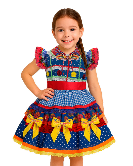 VESTIDO JUNINO CARAMELINHO – J2709