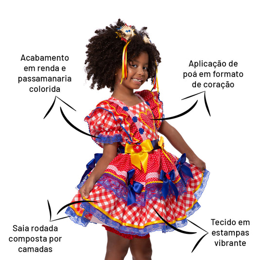 VESTIDO JUNINO CHANTILLY - J2704