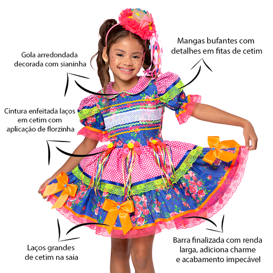 VESTIDO JUNINO CHICLETINHO – J2705
