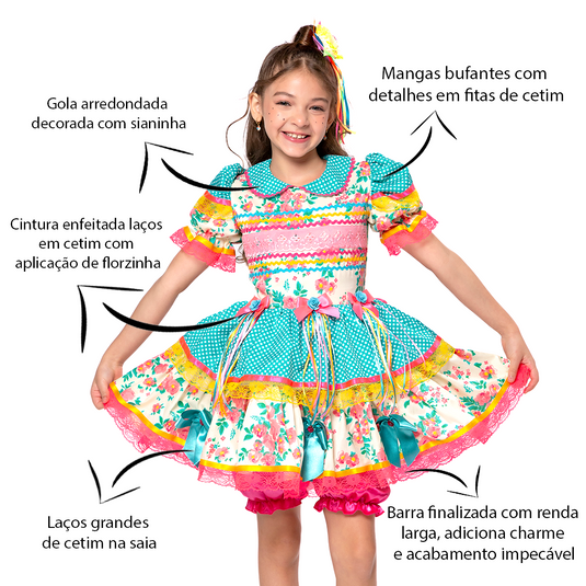 VESTIDO JUNINO CHICLETINHO – J2705