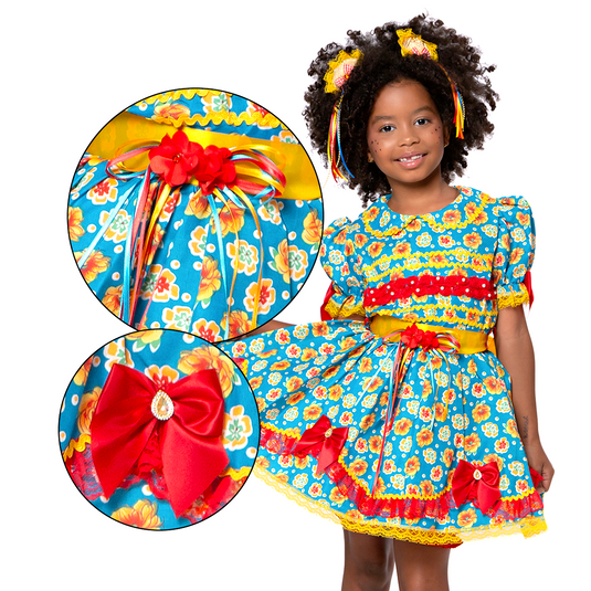 VESTIDO JUNINO JELLY INFANTIL - J1552