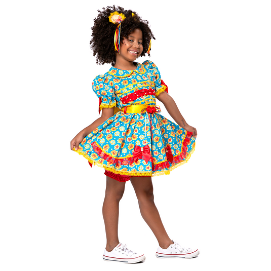 VESTIDO JUNINO JELLY INFANTIL - J1552