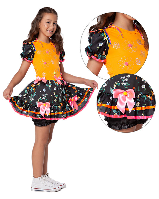 VESTIDO JUNINO NATALIA INFANTIL - J1789