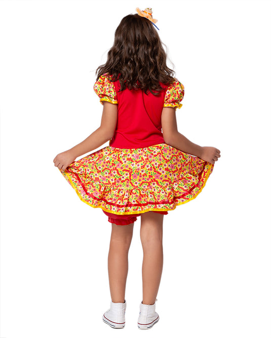 VESTIDO JUNINO NATALIA INFANTIL - J1789