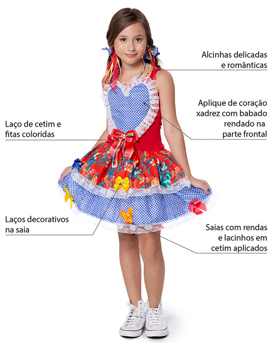VESTIDO JUNINO SAFIRA - J1788