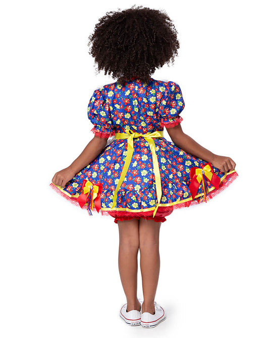 VESTIDO JUNINO SAGU INFANTIL - J1583