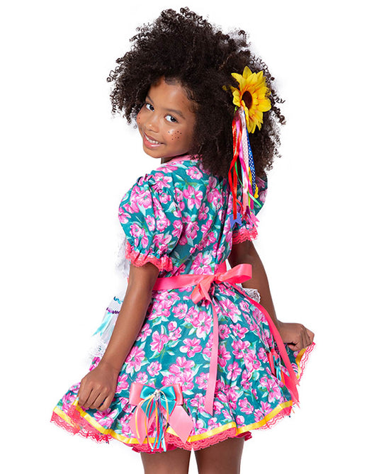VESTIDO JUNINO SAGU INFANTIL - J1583