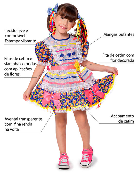 VESTIDO JUNINO TAPIOQUINHA - J1582