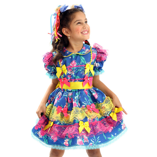 VESTIDO JUNINO CAMAFEU- BEBÊ