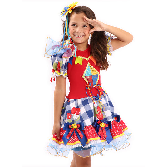 VESTIDO JUNINO AÇUCAR- INFANTIL