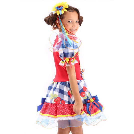 VESTIDO JUNINO AÇUCAR- INFANTIL