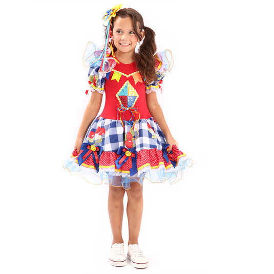 VESTIDO JUNINO AÇUCAR- INFANTIL