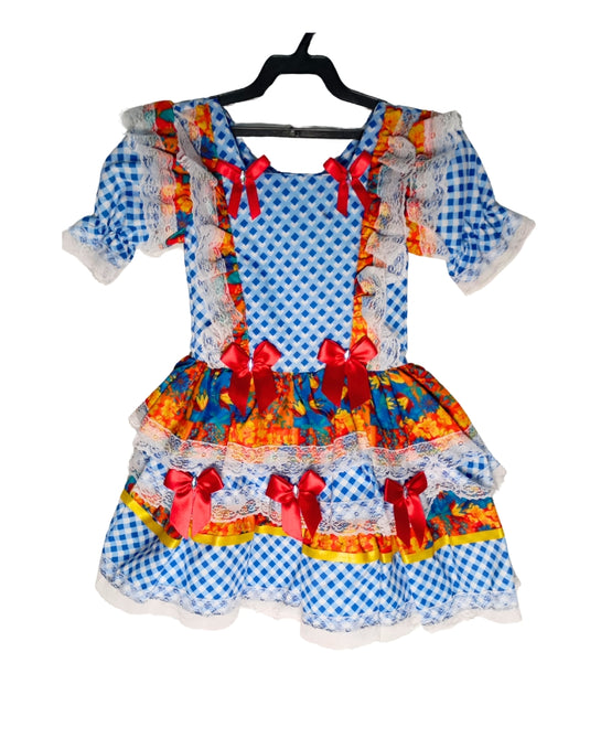 VESTIDO JUNINO MARIA ARLETE- INFANTIL