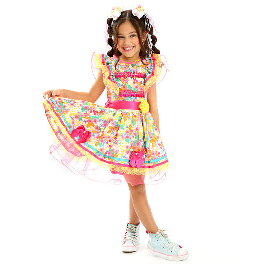 VESTIDO JUNINO CHUVISQUINHO- INFANTIL