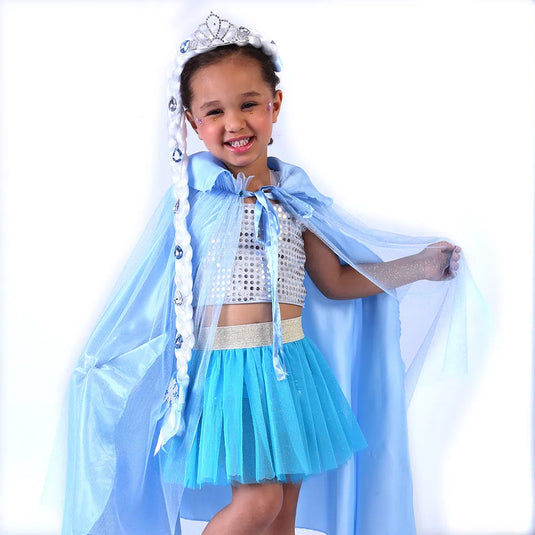 TIARA TRANÇA PRINCESA AZUL BEBÊ/NEVE