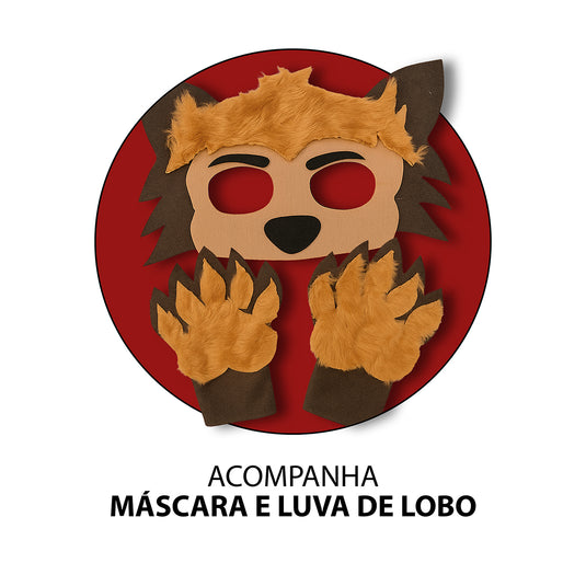 FANTASIA LOBO ZUBI C/ MASC LUVA - C367