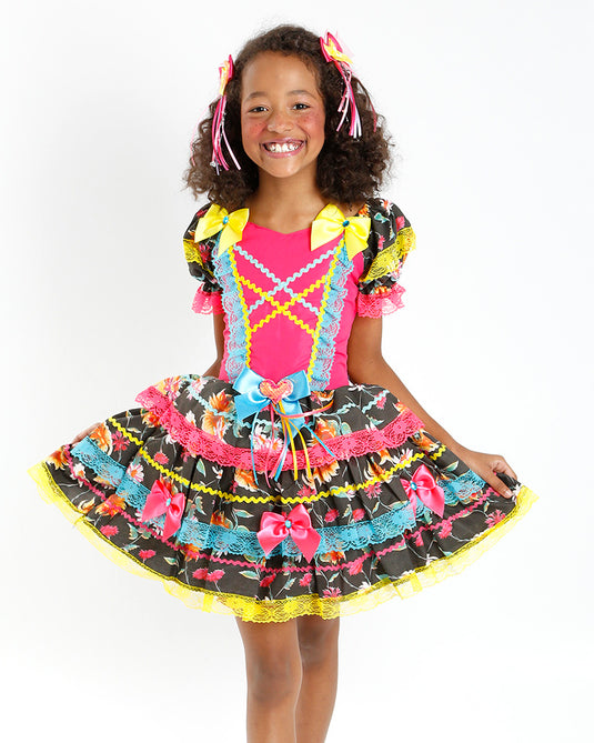 VESTIDO JUNINO ROSE- INFANTIL