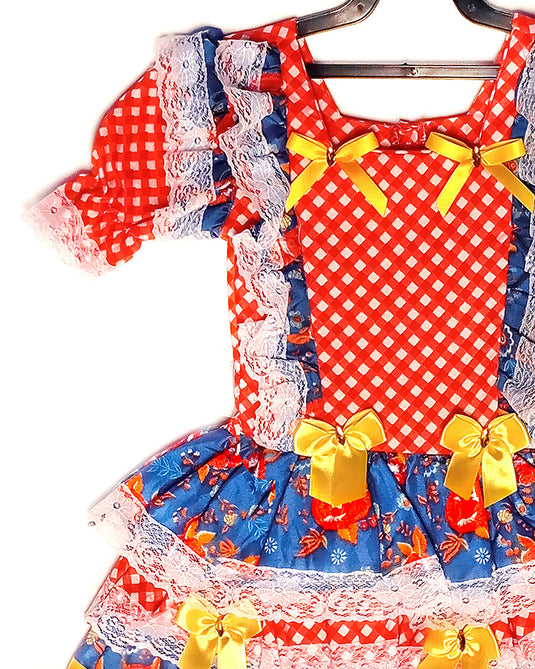 VESTIDO JUNINO SABRINA- INFANTIL