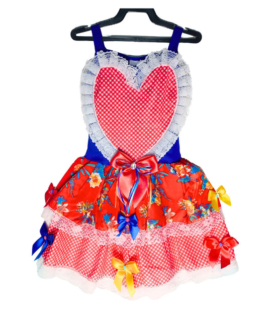 VESTIDO JUNINO SAFIRA- INFANTIL