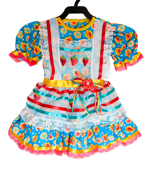 VESTIDO JUNINO SORVETINHO- INFANTIL